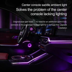 Lumière d'ambiance de console centrale Rhythm Center, 64 couleurs, synchronisation par protocole d'origine du véhicule pour BMW X3 X4 iX3 G01 G02 2022-2024 - Product Image 3