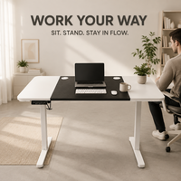 Table de bureau AOR E-sports à hauteur réglable avec panneau E0 et protection contre la surchauffe, double usage assis-debout, vente en gros usine