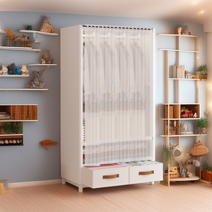 <span class=keywords><strong>Armoire</strong></span> <span class=keywords><strong>de</strong></span> <span class=keywords><strong>rangement</strong></span> portable autoportante en stock aux États-Unis, avec design japonais multicouche, grande capacité, style simple - Product Image 6