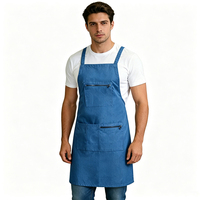 Delantal Impermeable Personalizado con Bolsillos con Cremallera, MOQ Bajo, Adecuado para Trabajos con Bandejas, Personal de Tiendas, Estilistas y Baristas