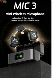 Microfone Condensador Profissional MIC3 com Luzes LED, Cancelamento de Ruído 2.4G, Qualidade de Estúdio, Áudio Cristalino - Product Image 6