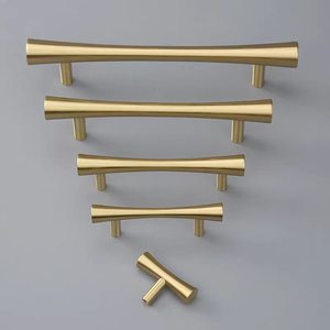 Poignées de meuble en laiton massif doré, style T, pour armoires et tiroirs de cuisine - Offre Spéciale - Product Image 5