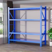 Étagère de garage robuste à 4 niveaux pour la logistique, le stockage de marchandises et la maison