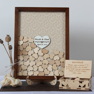 <span class=keywords><strong>Libro</strong></span> de invitados personalizado, marco de madera, decoración alternativa de <span class=keywords><strong>amor</strong></span>, evento de boda, caja de señ<span class=keywords><strong>al</strong></span> - Product Image 3