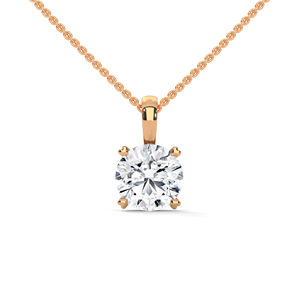 เครื่องประดับเพชรเพาะเลี้ยงสมัยใหม่ จี้ทองคำสีกุหลาบ ให้ความสง่างามอันละเอียดอ่อนและสไตล์เครื่องประดับทันสมัย - Product Image 6