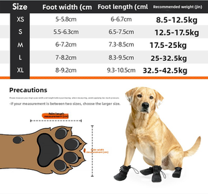 Chaussures imperméables antidérapantes pour chiens de taille moyenne et grande, bottes pour animaux de compagnie doublées de polaire chaude, protection réfléchissante pour les <span class=keywords><strong>pattes</strong></span> contre la pluie et la <span class=keywords><strong>neige</strong></span> - Product Image 6