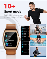 Reloj Inteligente AW73 Personalizado para Hombre y Mujer, Correa de Cuero, Caja de Aleación, Pantalla de 1.77 Pulgadas para Llamadas, Resistente al Agua IP67