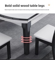 Table à manger en dalle de style chinois moderne haut de gamme, nouveau design pliable et extensible avec un style simple et luxueux