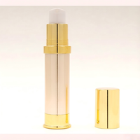 Flacon Airless Vide 5ml 10ml 15ml, Flacon Pompe Airless Doré en PET pour Sérum et Lotion, Emballage Cosmétique, Logo Personnalisé