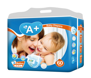 Couches jetables en coton pour bébé de marque avec protection anti-fuites, surface sèche, absorption, certifiées ISO Japon, ceinture élastique - Product Image 1