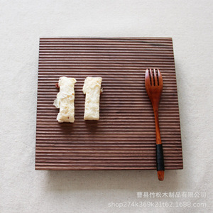 ถาดไม้ทรงสี่เหลี่ยมแบบญี่ปุ่น ลายริบบิ้น สำหรับเสิร์ฟขนมหวาน ดีไซน์เรียบง่ายทันสมัย สำหรับโต๊ะอาหาร - Product Image 3