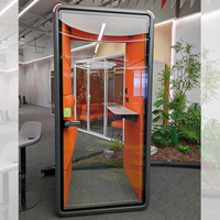 Cabine d'isolation acoustique insonorisée pour discussion, verre insonorisé stratifié 5+1.52+5mm, design luxueux et doux, pod silencieux pour bureau