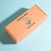 Boîte d'expédition en carton ondulé personnalisée imprimée numériquement, boîtes en papier renforcé, boîte d'expédition de fleurs, emballage pour bouquet de roses, emballage pour fleuristes