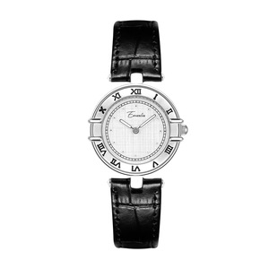 Montre pour femme de style niche, montre à quartz ronde, simple et élégante, bracelet en cuir - Product Image 4