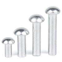 Rivets à tête ronde en aluminium GB867 Rivets à tête ronde DIN124 rivet à tête ronde en acier massif