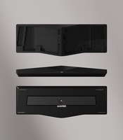 Grosir Neo Ergo Anodized hitam ergonomis aluminium Keyboard