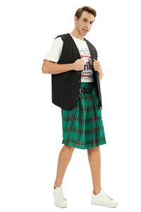 Kilt écossais traditionnel pour <span class=keywords><strong>homme</strong></span>, jupe plissée des Highlands, tenue de jeu de rôle, pour festival, fête ou spectacle - Product Image 5