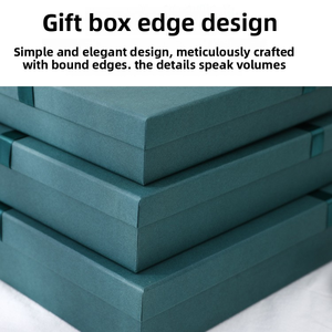 Factory Direct Rectangle Dark <strong>Green</strong> Reusable <strong>Gift</strong> Box with Bow Ribbon Heaven and Earth Cover Elegant Packaging for <strong>Gifts</strong> - Product Image 6
