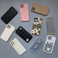 Outlet Puffer Case moda color sólido chaqueta forma de tela abajo suave táctil funda de teléfono para iphone13 12 11pro xsmax XR XS 7/8plus