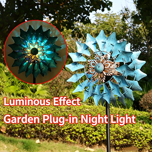 Sculpture Cinétique Solaire LED 3D en Métal pour Extérieur, Éolienne Moderne Étanche pour <span class=keywords><strong>Jardin</strong></span>, Décoration de Cour, Moulin à Vent Lumineux Coloré sur Sol - Product Image 1