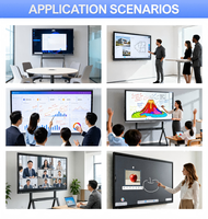 Tableau blanc interactif intelligent pour salle de classe, écran tactile de 75 pouces, panneau plat interactif pour salle de conférence