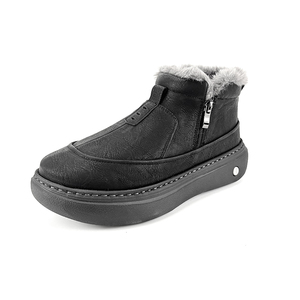 Bottes de neige chaudes pour hommes avec logo personnalisé, doublées de fourrure, imperméables, antidérapantes, légères, bottes à la cheville - Product Image 1