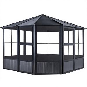 Rogenilan Aluminium Balcon Toit en pente Véranda Double verre trempé isolé Autoportant Jardin <span class=keywords><strong>Solarium</strong></span> Véranda - Product Image 1