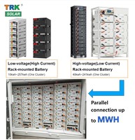 225kWh 215kWh Baterai Rak Tegangan Tinggi LiFePO4 51.2V 314Ah 280Ah C&I Komersial Industri ESS Kabinet BMS 6000 Siklus TIANRIKO