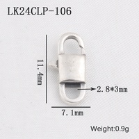 Fermoir à ressort personnalisé en argent sterling S925 à deux boucles, fermoir à crochet de homard pivotant à double extrémité, fermoir à ressort en forme de crâne