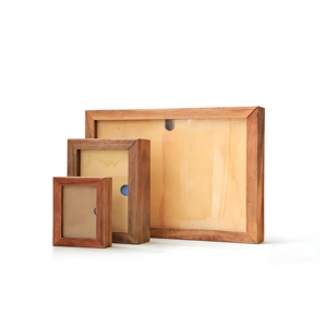 Handmade Wooden Photo <b>Frame</b> Set Rectangular Rustic Natural Wood Tabletop Display <b>for</b> Home Office Gallery - Product Image 1