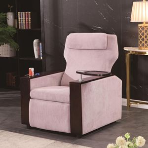Sillón reclinable de tela con reposapiés y bandeja, sillón de masaje para sala de estar para adultos y ancianos, modelo 936 - Product Image 2