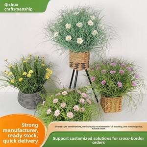 Plantes vertes artificielles en gros : Herbe de laurier simulée, Herbe d'oignon, Buissons, Roseaux, Plantes en pot 35-75cm pour aménagement paysager intérieur et maison - Product Image 3