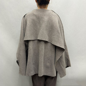 2025 Wholesale Lady Winter Soft Poncho Lazy Fashion Asymmetric Scarf Short Overcoat Long Sleeve <strong>Women</strong> Knitted <strong>Cape</strong> <strong>Coat</strong> - Product Image 3