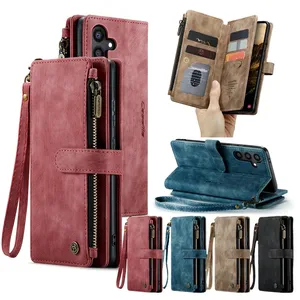 Étui portefeuille en cuir avec béquille pour Samsung Galaxy S25 S24 S23 Plus S22 S21 S20 Ultra A54 A55 - Product Image 1