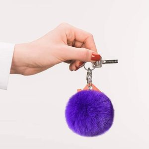 Pom Poms Keychains Faux Rabbit Fur Fluffy Pompoms Keyring for Women Handbag Bag Pendant Exclusively Cross-border Sales - Product Image 3