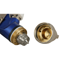 Pistolet de pulvérisation pneumatique HVLP chromé NA2002B de 1,3 mm avec gobelet de 600 ml pour usage domestique et industriel