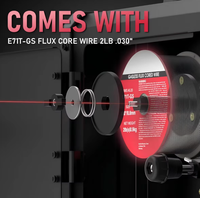 YEESTECH FLUX-135PRO Machine à souder 3-en-1 à affichage numérique, sans gaz, MIG/Lift TIG/Stick, 135A 220V, avec pistolet Lift TIG en option