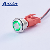   Interrupteur à bouton métallique certifié 19 mm, robuste, avec résistance diélectrique et indice de protection IP66 pour les panneaux électriques de sécurité dans l'industrie