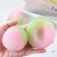 Balle Squishy Faite Main Bicolore Bayberry Smoothie, Non Rebondissante, Jouet Anti-Stress DIY