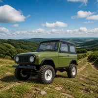 Jouets RC pour adultes, SUV vintage vert 4x4 télécommandé, qualité hobby, cadeau, tout-terrain, métal, chargeur inclus, homologué EN71 CE