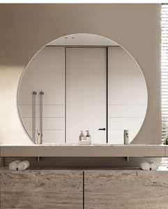 <span class=keywords><strong>Miroir</strong></span> de salle de bain de 24 pouces <span class=keywords><strong>grand</strong></span> <span class=keywords><strong>cercle</strong></span> irrégulier argenté mural <span class=keywords><strong>miroir</strong></span> <span class=keywords><strong>demi</strong></span>-rond Led pour vanité - Product Image 2