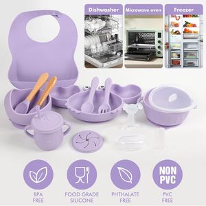 Vaisselle pour bébé en acier inoxydable 304 sans BPA, outil de repas pour enfants, bol à ventouse en silicone, assiette compartimentée avec poignée pour 1-2 ans - Product Image 4