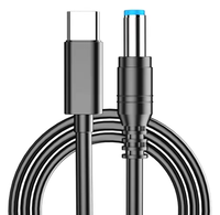 Tip-C - DC5525 Erkek Şarj Adaptörü 9V 12V 15V 20V PD100W Güç Şarj Kablosu E-Marker Çipli 5.5x2.5mm Hoparlör CCTV Kamera için