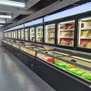 Réfrigérateur et congélateur combinés pour supermarché, armoire vitrée, réfrigérateur de présentation - Product Image 2
