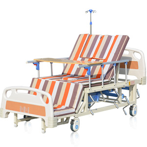 Lit d'hôpital manuel Lechi réglable en hauteur avec fonction de rotation pour usage général - Product Image 1