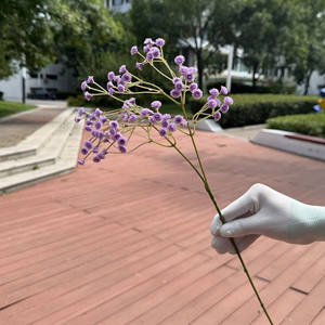 Bouquet de fleurs artificielles en plastique pour la décoration de maison et de mariage - Product Image 3