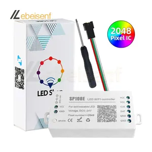 Smart SP108E LED WIFI Controller DC 5-24V Magic Color Pixels IC Signal Dimmer for WS2812B APA102 WS2811 Addressable Light Strip