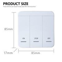 433MHz inalámbrico RF 3 botones iluminación inteligente Control remoto interruptores de pared EV1527 código de aprendizaje fabricante de Control remoto