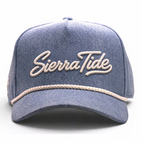 Gorra de Béisbol de Mezclilla Vintage Lavada 100% Algodón con Visera Curva y Logotipo Bordado en 3D Personalizado