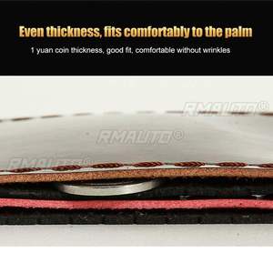 <b>Braid</b> on Steering Wheel Car Steering Wheel Cover With Needlework <b>Accessories</b> Microfiber Leather Diameter 38cm Steering Cover - Product Image 4